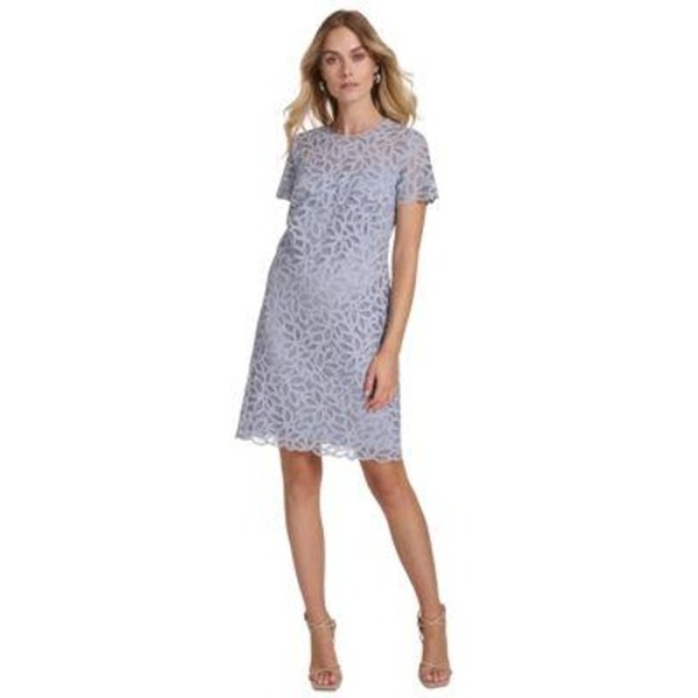 Calvin Klein Burnout Lace Jewel-Neck Dress Size 12‎